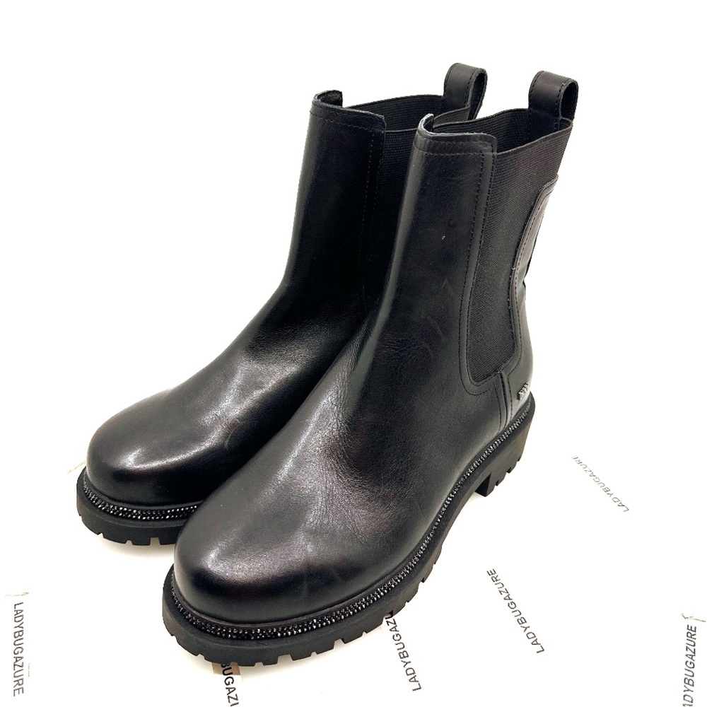 NWOB DKNY Women’s Rick Slip On Bootie Black Leather Size 7.5 - Picture 4 of 17
